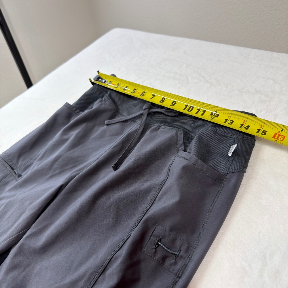 Cherokee Infinity Scrub Pants Womens Medium Gray Good Cargo Drawstring 1123A - Picture 8 of 11